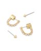 Allsaints Allsaints Phoebe Stud & Rhinestone Front to Back Earrings, Set of 2 - 4