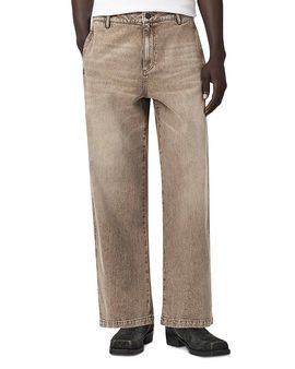 Allsaints Allsaints Raafi Cotton Blend Relaxed Barrel Leg 29.9 Jeans in Light Washed Brown