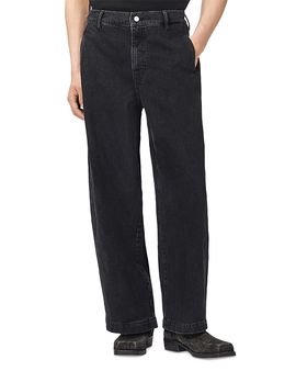 Allsaints Allsaints Raafi Cotton Blend Relaxed Barrel Leg 29.9 Jeans in Washed Black