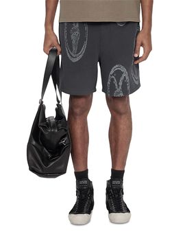 Allsaints Allsaints Rammy Cotton 7.1 Logo Graphic Sweat Shorts