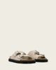 AllSaints AllSaints Randal double strap buckle fuzzy suede sandals in gray - 1