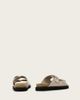 AllSaints AllSaints Randal double strap buckle fuzzy suede sandals in gray - 2