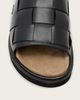AllSaints AllSaints Randal leather woven one strap sandals in black - 3