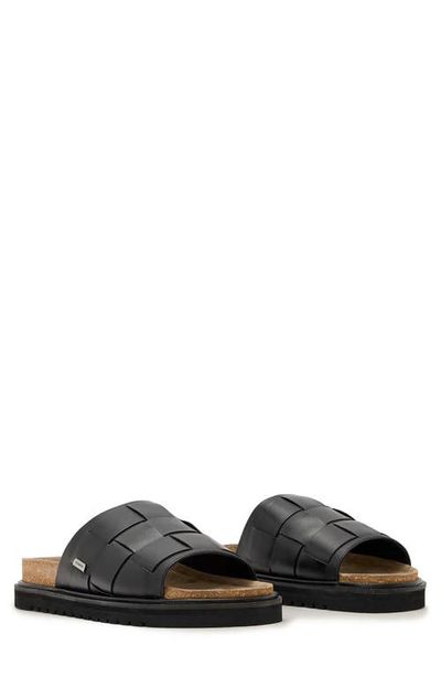 AllSaints AllSaints Randal Woven Leather Slide Sandal