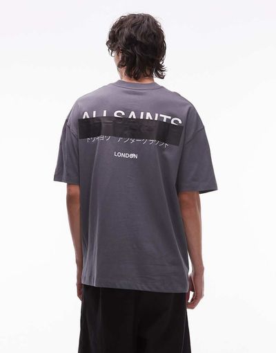 AllSaints AllSaints redact T-shirt in dark blue