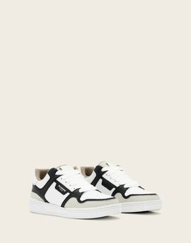 AllSaints AllSaints Regan leather chunky low top sneakers in white