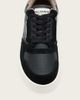AllSaints AllSaints Regan leather low top logo sneakers in black - 3