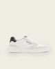 AllSaints AllSaints Regan leather low top logo sneakers in white - 2