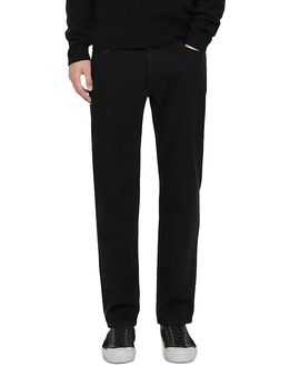 Allsaints Allsaints Regular Fit Straight Five Pocket Jeans in Black