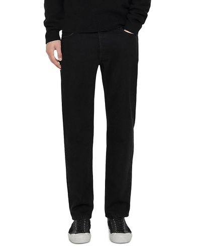 Allsaints Allsaints Regular Fit Straight Five Pocket Jeans in Black