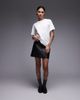AllSaints AllSaints Renai leather mini skirt in black - 1