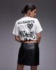 AllSaints AllSaints Renai leather mini skirt in black - 4