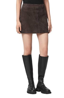 AllSaints AllSaints Renai Suede Miniskirt