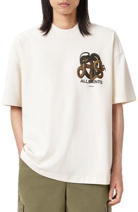 AllSaints AllSaints Reticulate Cotton Graphic T-Shirt