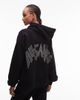 AllSaints Allsaints rhian embellished sequin hoodie in black - 4