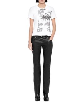 Allsaints Allsaints Riella Leather Low Rise Bootcut Trousers