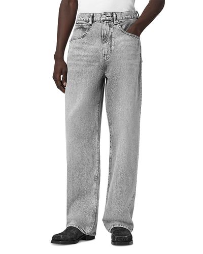 Allsaints Allsaints Rivet Slouch Cotton Relaxed Fit 30.7 Jeans in Washed Grey