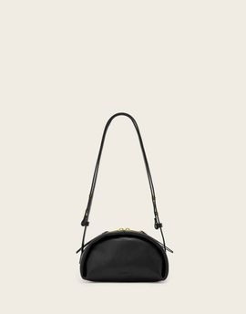 AllSaints AllSaints Rosalie Arc leather crossbody bag in black