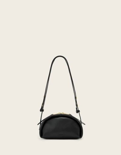 AllSaints AllSaints Rosalie Arc leather crossbody bag in black