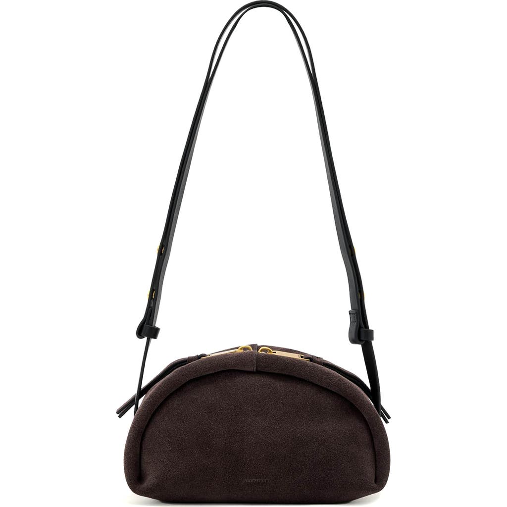 AllSaints AllSaints Rosalie Arc Suede Crossbody Bag