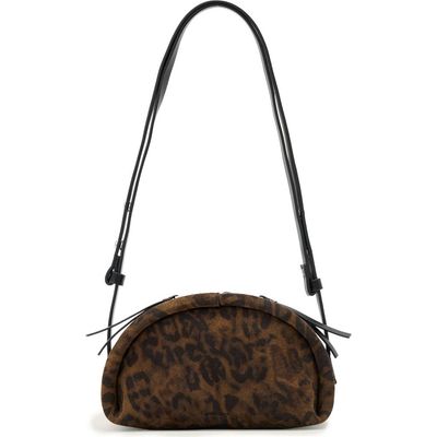 AllSaints AllSaints Rosalie Leopard Print Calf Hair Crossbody Bag