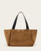 AllSaints AllSaints Rosalie suede leather tote bag in brown - 1