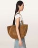 AllSaints AllSaints Rosalie suede leather tote bag in brown - 2