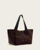 AllSaints AllSaints Rosalie suede leather tote bag in dark brown - 3