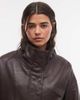 AllSaints AllSaints Ryder leather mock neck jacket in burgundy-Red - 3