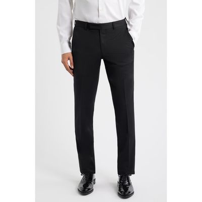 AllSaints AllSaints Ryder Slim Fit Black Stretch Wool Tuxedo Pants 