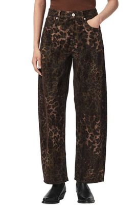 AllSaints AllSaints Sadie Leopard Print Barrel Leg Jeans