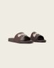 AllSaints AllSaints Saints & Sinners one strap logo slides in dark brown - 1