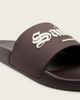 AllSaints AllSaints Saints & Sinners one strap logo slides in dark brown - 3