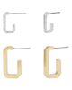 AllSaints AllSaints Set of 2 Hex Huggie Hoop Earrings - 1
