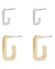 AllSaints AllSaints Set of 2 Hex Huggie Hoop Earrings - 3