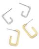 AllSaints AllSaints Set of 2 Hex Huggie Hoop Earrings - 4
