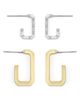 AllSaints AllSaints Set of 2 Hex Huggie Hoop Earrings - 5