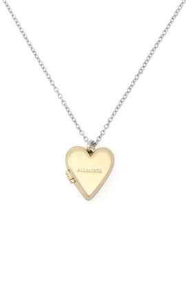 AllSaints AllSaints Short Heart Locket Pendant Necklace