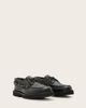 AllSaints AllSaints Skiff lace up leather boat shoes in black - 1