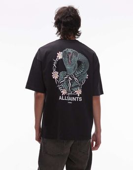 AllSaints AllSaints snakebite graphic T-shirt in black