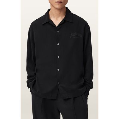 AllSaints AllSaints Soul Long Sleeve Oversized Lyocell Shirt
