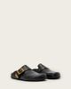 AllSaints AllSaints Staffa buckle detail leather mules in black - 1
