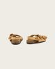 AllSaints AllSaints Staffa double strap textured buckle leather sandals in natural brown - 2