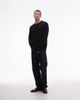 AllSaints AllSaints Statten long sleeve knit polo in black - 2
