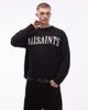 AllSaints AllSaints stokes logo knit sweater in black - 1