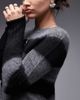 AllSaints AllSaints stripe knit sweater in gray / black - 3