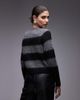 AllSaints AllSaints stripe knit sweater in gray / black - 4