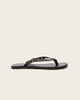 AllSaints AllSaints Sydney leather flip flop leather sandals with eyelet detail in black - 1