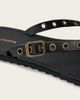 AllSaints AllSaints Sydney leather flip flop leather sandals with eyelet detail in black - 3