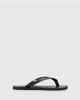 AllSaints AllSaints Sydney leather thong sandals in black - 1